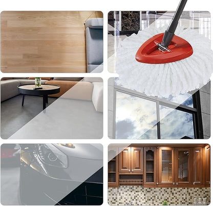 12Pack Spin Mop Heads Replacements - Easy Cleaning Microfiber Refills, 360 Degree Replacement Heads for All Hard Surfaced Floors
