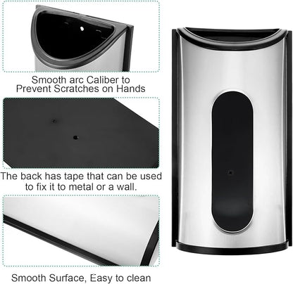 2 Pack Wall Mounted Trash Bag Holder, Grocery Bag Holder Stainless Steel Kitchen Trash Bags Organizer Anti-Fingerprints and Scraw for Kitchen Garage Barn Storage Room