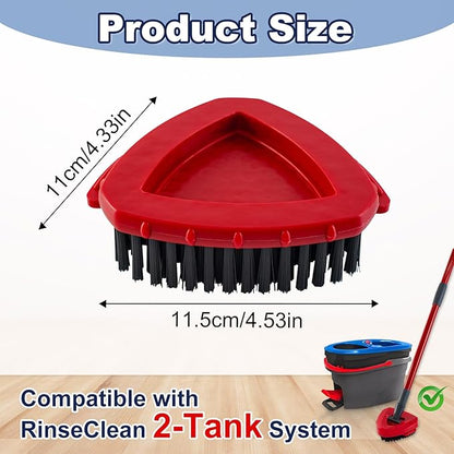 Scrubber Mop Head for Ocedar, Upgrade Scrub Brush for Ocedar, Spin Mop Scrub Brush Head for O Cedar RinseClean 2-Tank, More Bristles Scrub Brush Attachment for Bathroom, Deck, Kitchen Floor Cleaning