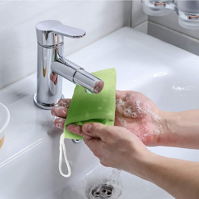 8 Pieces Soap Holder Bag Microfiber Soap Exfoliating Saver Bag Hanging Soap Saver Pouch Colorful Soft Soap Bags for Body Face Cleaning Supply, 4 Colors