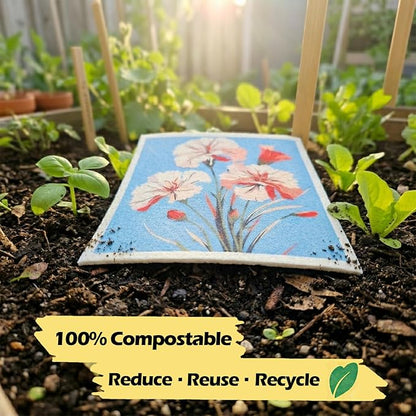 6 Pack Swedish Dishcloths for Kitchen, Reusable Absorbent Cleaning Cloths, Washable Quick-Drying Compostable Cleaning Rags for Home Housewarming Counter Wipes