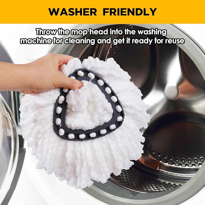 Mop Head Replacement for O-Cedar EasyWring, Mop Heads Replacements with Microfiber, Easy-Cleaning and Machine-Washable, Pack of 6 Mop Replace Heads