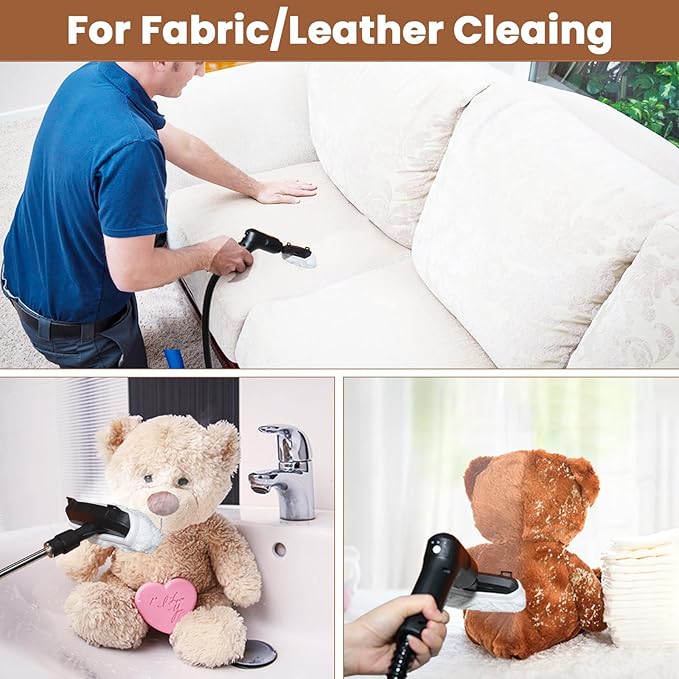14PCs Handheld Steam Cleaner Accessories for Gribouillage 1.6L High Pressure Portable Steamer for Home Car