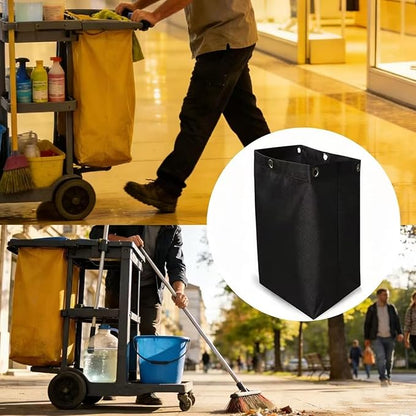 High Capacity Replacement Janitorial Cart Bag, Waterproof, Thickened Housekeeping Cart Cleaning Bag, 16 x 11 x 27 Inches