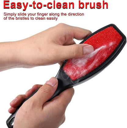 2 Pcs Lint Brushes for Clothes, Dual Sided Remover Lint Brush Reusable Pet Hair Remover Sheet and Carpet Cleaning Brush for Clothes Sheet Carpet Furniture Fabric