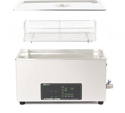 U.S. Solid 22L Ultrasonic Cleaner - 28/40kHz Dual-Frequency Digital Ultrasonic Cleaning Machine with Heater, Timer, and Degas Function