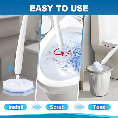 100pcs Disposable Toilet Brush Replacement Head,Bathroom Cleaning,Disposable Bowl Cleaners Compatible with Most Toilet Brushes