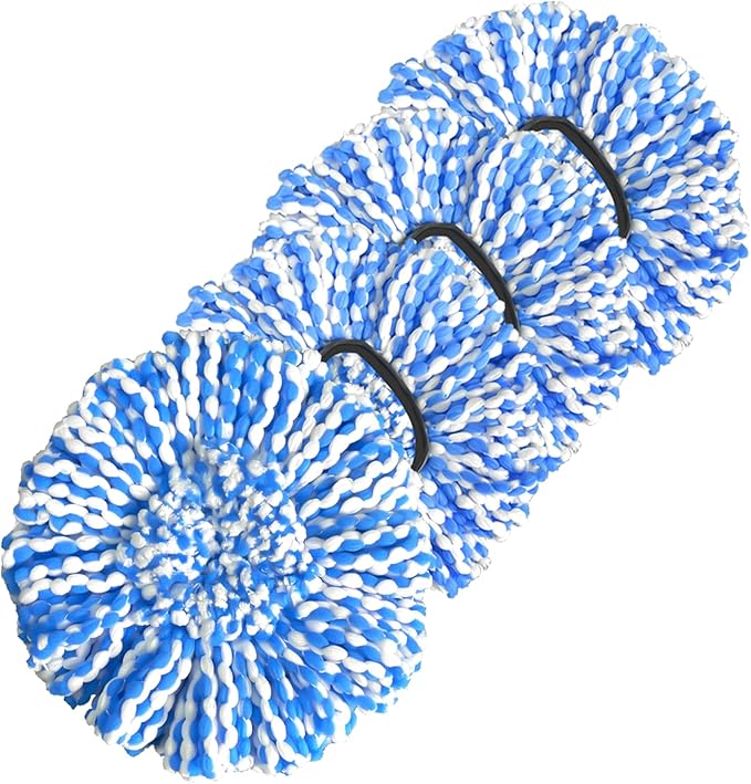 Nuorest Spin Mop Replacement Heads, Microfiber Mop Refills, Easy to Replace (4 Heads)