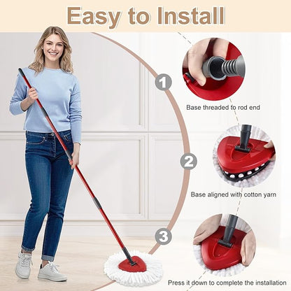 Mop Heads Replacements for Ocedar, Mop Replace Head for O Cedar, Mop Heads for O Cedar, Mop Replace Head for Cedar, Mop Heads for O Cedar Spin Mop Include 4 Mop Refills 2 Scrubber Mop Head 1 Mop Base