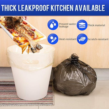 Trash Bags, 4 Gallon / 15 Liters Small Garbage Bags for Office, Kitchen,Bedroom Waste Bin,Colorful Portable Strong Rubbish Bags,Wastebasket Bags 240 Counts