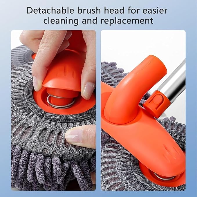 Car Wash Mop with Long Handle, Telescopic Car Wash Brush, Double Head Microfiber Car Wash Mop, 360° Rotating Long Handle Car Cleaning Kit Brush, Windshield Window Cleaning Kit for Car