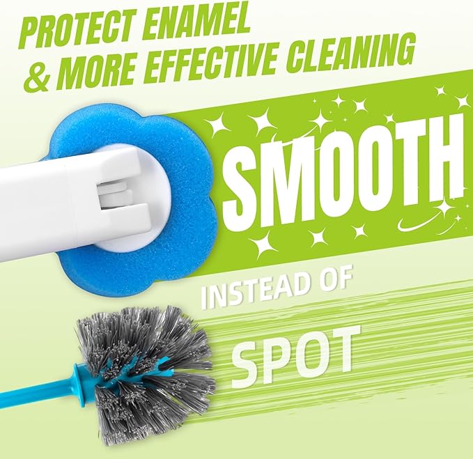 Disposable Toilet Brush and Holder Set, Toilet Wand Refills, 48 Cleaner Refills, Toilet Brush for Toilet Bowl Cleaners, Bathroom Cleaning