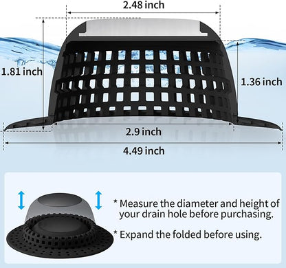 Aluvor Shower Drain Hair Catcher Bathtub Drain Cover Shower Protector for Pop-Up & Regular Drains