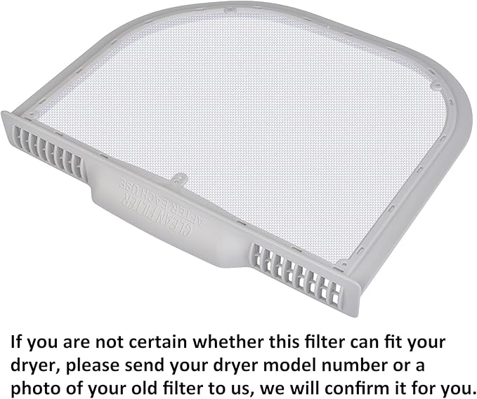 5231EL1001C Lint Filter Replacement for LG and Kenmore Dryers, Rim with Felt Seal, Ultra Durable Lint Screen Trap with Dryer Vent Lint Brush