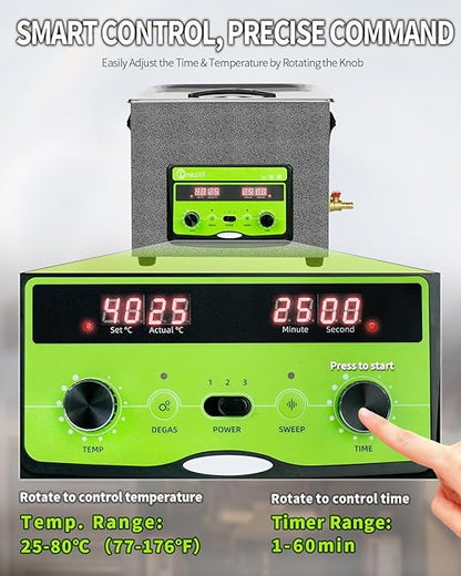 ONEZILI Ultrasonic Cleaner 10L, 240W Ultrasonic Parts Cleaner with Adjustable Power, Sweep & Degas for 360°Cavitation Cleaning- Industrial Ultrasonic Cleaning Machine for Hardware & Mechanical Parts