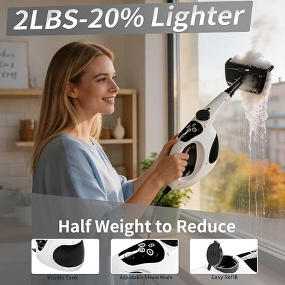 Handheld Steam Cleaner for Home,3s Instant Heated-Up Steam Cleaner,16.5ft Power Cable,Safety Lock,Quick Refill Handheld Steamer for Home Kitchen Grout Tile Shower Cleaning