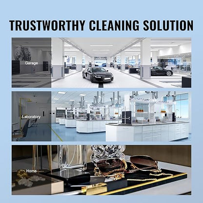 VEVOR Ultrasonic Cleaning Machine with Digital Timer & Heater, Professional Jewelry Cleaner, Stainless Steel Heated Cleaning Machine for Glasses Watch Rings Small Parts Circuit Board (3L)