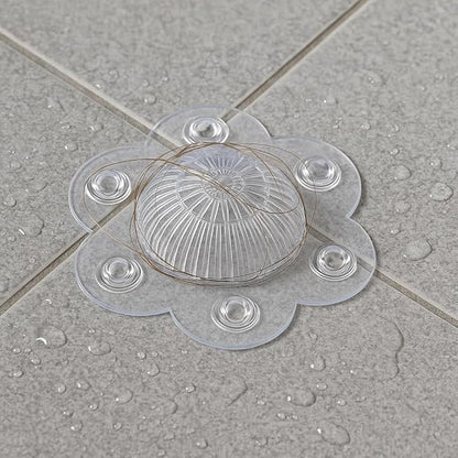 2-Pack Hair Catcher Drain Cover – 5" Dome-Shaped Soft PVC with 6 Suction Cups – Clear Hair Stopper for Shower & Bathtub Drains – Prevents Clogs Without Blocking Water Flow