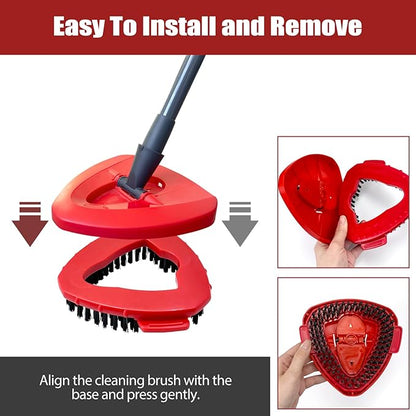 Scrub Brush, 2 Pack Spin Scrub Brush Replacement Head, Stiff Bristle Cleaning Brush for Kitchen Bathroom and Various Hard Surfaces