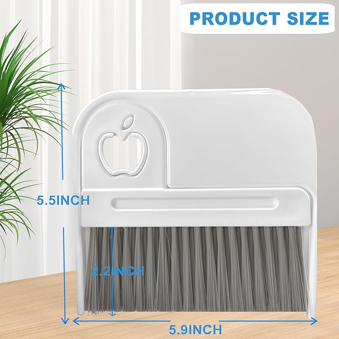 Mini Brush and Dustpan Set – Small Broom and Dustpan Set for Tight Spaces, Compact Dust Pan and Mini Hand Broom Combo
