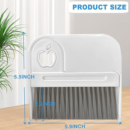 Mini Brush and Dustpan Set – Small Broom and Dustpan Set for Tight Spaces, Compact Dust Pan and Mini Hand Broom Combo