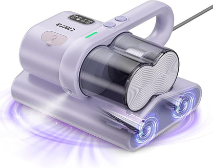 Mattress Vacuum Cleaner, 16KPa Suction, Dual Brushroll & Suction, Smart Dust Sensor, UV-C 253.7nm, HEPA, Fragrance Mist, 16.4FT Cord, Lightweight for Bed Sofa Carpet (Fragrance Not Included)
