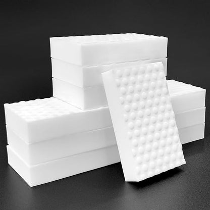 MOJOTORY Magic Sponges Cleaning Eraser, 2X Density Melamine Sponge, Cleaning Foam Pads, Multi-Functional Household Cleaning Supplies, for Kitchen, Bathroom, Furniture, Sink and Shoes, 10 Pack
