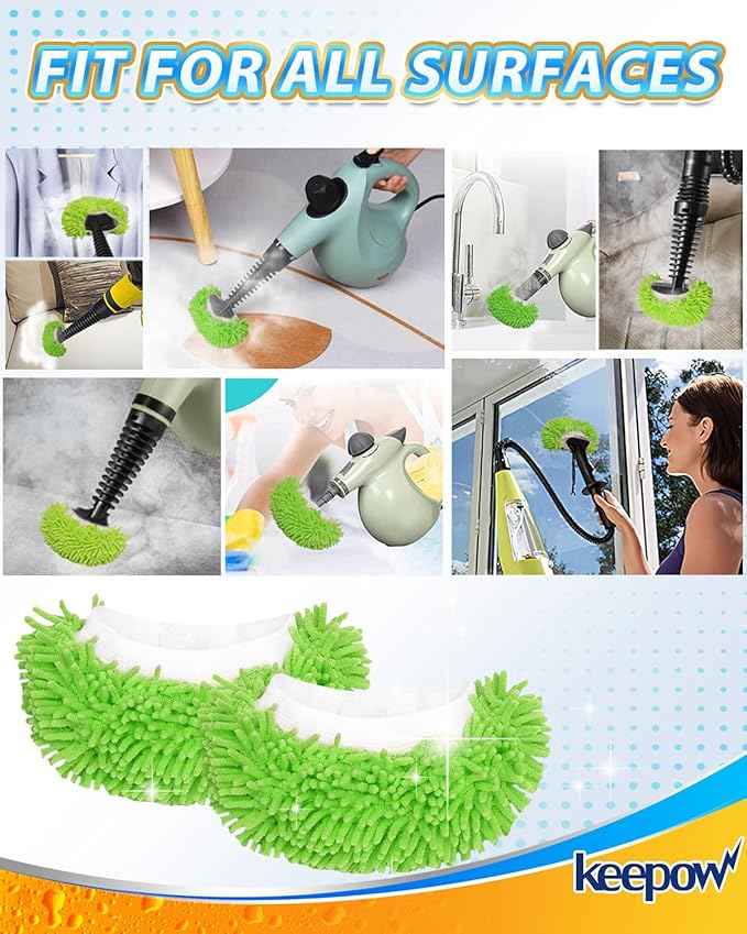 8 Pack Microfiber Cloths for Handheld Steam Cleaner Compatible with Bissell Steam Shot, Comforday, PurSteam, Wagner, Universal Washable Mop Pads Steam Cleaner Attachments