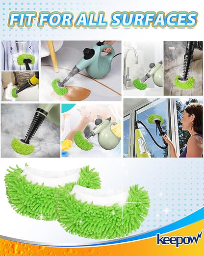 8 Pack Microfiber Cloths for Handheld Steam Cleaner Compatible with Bissell Steam Shot, Comforday, PurSteam, Wagner, Universal Washable Mop Pads Steam Cleaner Attachments