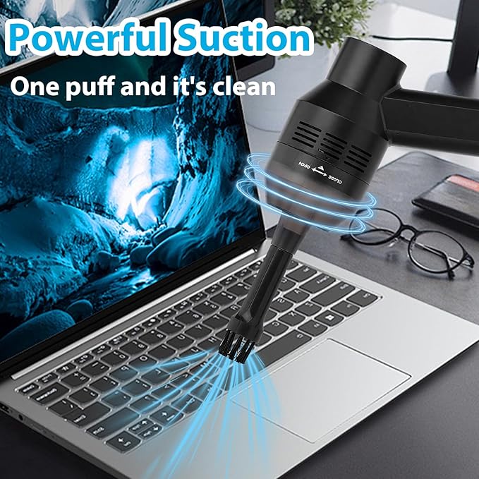 Portable Mini Handheld USB Keyboard Vacuum Cleaner Keyboard Cleaner Kit for Laptop Desktop PC, Cordless Mini Computer Vacuum, Cleaning Dust, Hairs, Crumbs, Scraps, Ash for Laptop, Computer (#01)