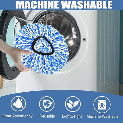 2-Pack Spin Mop Replacement Head for O-Ceda RinseClean Spin Mop Refill 2-Tank System Microfiber Deep Cleaning Machine Washable and Easy-to-Replace