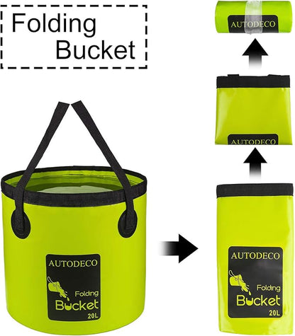 Collapsible Bucket 5 Gallon Container Folding Water Bucket Portable Wash Basin 20L
