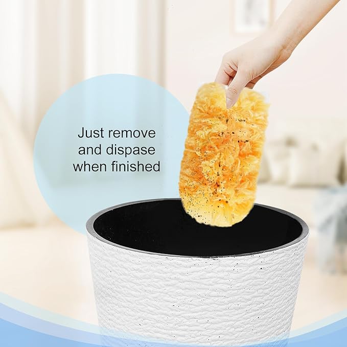 Duster Refill Compatible with Swiffer Duster Handle, 360 Heavy Duty Duster Refills with 2 Handles, Compatible with Swiffer Duster Refills for Dusting Vents, Baseboards, Furniture, 22 Count