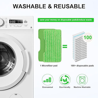 Vacmop Mop Vac Pads for Shark - Reusable Vacuum Spray Mop Pad Refills for Shark Vacmop Replacement VM252 VM200 VM200p12 VMP30 VM190 VM250 Cleaner Heads - Hard Floor Mopvac Mopping Pads Wet Dry 12pack