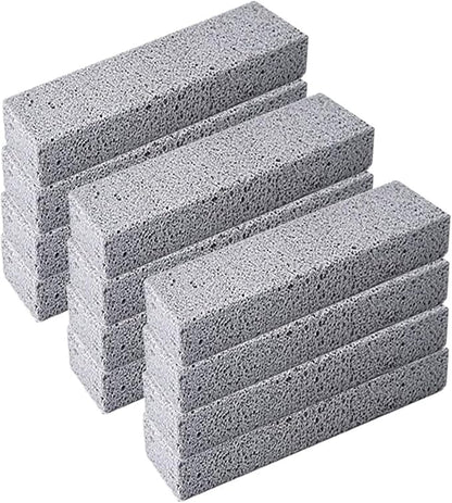 Pumice Stone Toilet Cleaning Bowl Stick, Remove Toilet Bowl Hard Water Rings, Calcium Buildup and Rust Suitable for Cleaning Toilet, Bathroom, Kitchen Sink,BBQ Oven Grill, Pools, Spas,12 Pcs