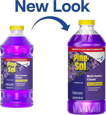 CloroxPro Pine-Sol Multi-Surface Cleaner, All Purpose Cleaner, Lavender Clean, 40 Fluid Ounces (Package May Vary)