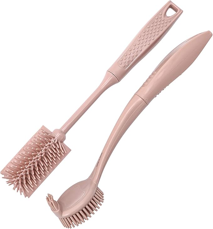 Bottle Brush Silicone Dish Brush with Handle Cleaning Set