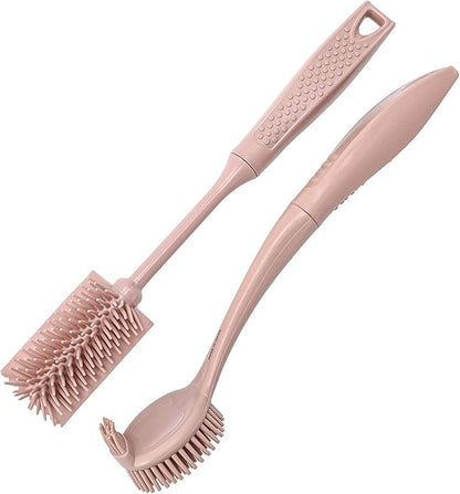 Bottle Brush Silicone Dish Brush with Handle Cleaning Set