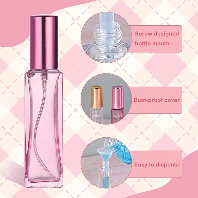 20ml Set of 5 Travel Perfume Bottle Refillable Perfume Bottle Travel Cologne Sprayer Mini Perfume Bottle Small Perfume Spray Bottle