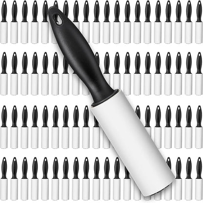 Zhehao 80 Pack Mini Lint Roller Bulk Small Lint Remover Travel Size Portable Brushes Sticky Roller for Clothes Pet Hair Furniture Couch Carpet Car Seats Bedding