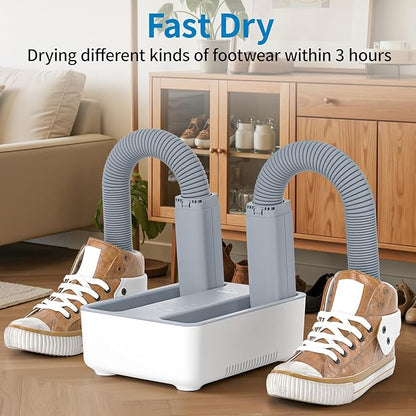 LAVIEAIR Boot Dryer and Deodorizer for Work Boots, Sneakers and Gloves, Portable Shoe Dryer with Retractable Hoses, Timer, and Heat Control.