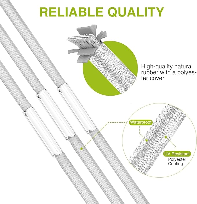 Trash Can Bands Set of 3, Garbage Can Rubber Bands 13 to 30 Gallon, Trash Can Elastic Bands to Keep Trash Bag From Slipping, Trash Bag Holder Good for Home Office School Indoor and Outdoor, White