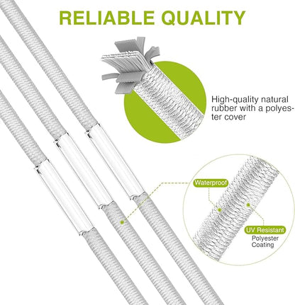 Trash Can Bands Set of 3, Garbage Can Rubber Bands 13 to 30 Gallon, Trash Can Elastic Bands to Keep Trash Bag From Slipping, Trash Bag Holder Good for Home Office School Indoor and Outdoor, White