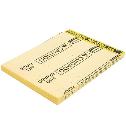 Rubbermaid Commercial Products, Over the Spill Pad, Absorbent Mat Pads for Residential/Commercial/Restaurant/Office/Facility Use, Fast at Absorbing Water/Oil/Beverages, Yellow