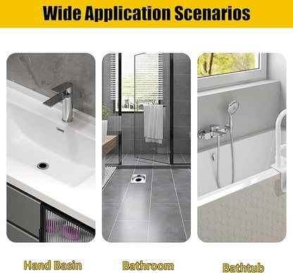 304 Stainless Steel Shower Drain Hair Catcher – Bathtub & Bathroom Sink Drain Strainer, Small Deep Basket Cover, Anti-Clog Pet Hair Catcher with Large Water Flow, Universal Tub Drain Filter Stopper