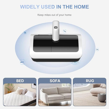 Mattress Vacuum Bed Vacuum Cleaner with UV 18000pa Super Suction Power，HEPA Filter 253.7nm UV-C Light & 30000 RPM/Min Brushroll Rotation & Heating & Ultrasonic Quintuple Tech (Corded)