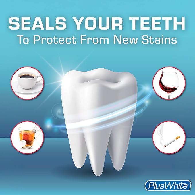 Plus White Stain Guard Post Whitening Stain Rinse - Protects Against Smoking, Wine, & Coffee - Dentist Recommended Whitening Teeth Rinse (6 oz, Pack of 2)
