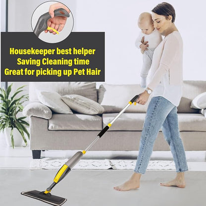 Mops for Floor Cleaning, Spray Mop with 400ml Refillable Bottle and 3 Replacement Pads Dry Wet Floor Household or Commercial Hardwood Laminate Tile Ceramic