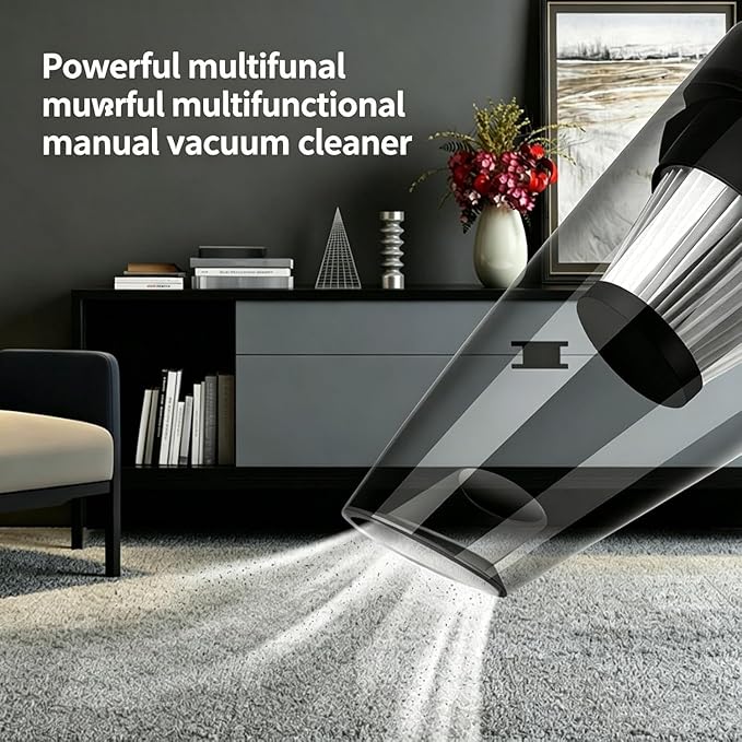 Oryzom Handheld Vacuum,Ultra-Powerful Cordless Handheld Vacuum, Portable Wet & Dry Cleaning, LED Light, Fast Charging, Lightweight & Low Noise, Compact Vacuum for Car and Home Use
