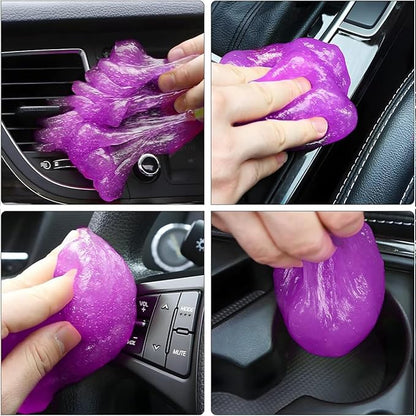 Cleaning Gel for Car, Universal Vehicle Interior Detailing Cleaning Putty Gel, Detail Cleaner Tools for Keyboard Vent PC Laptop Camera, Automotive Duster Remover Cleaner Accessories (Purple)